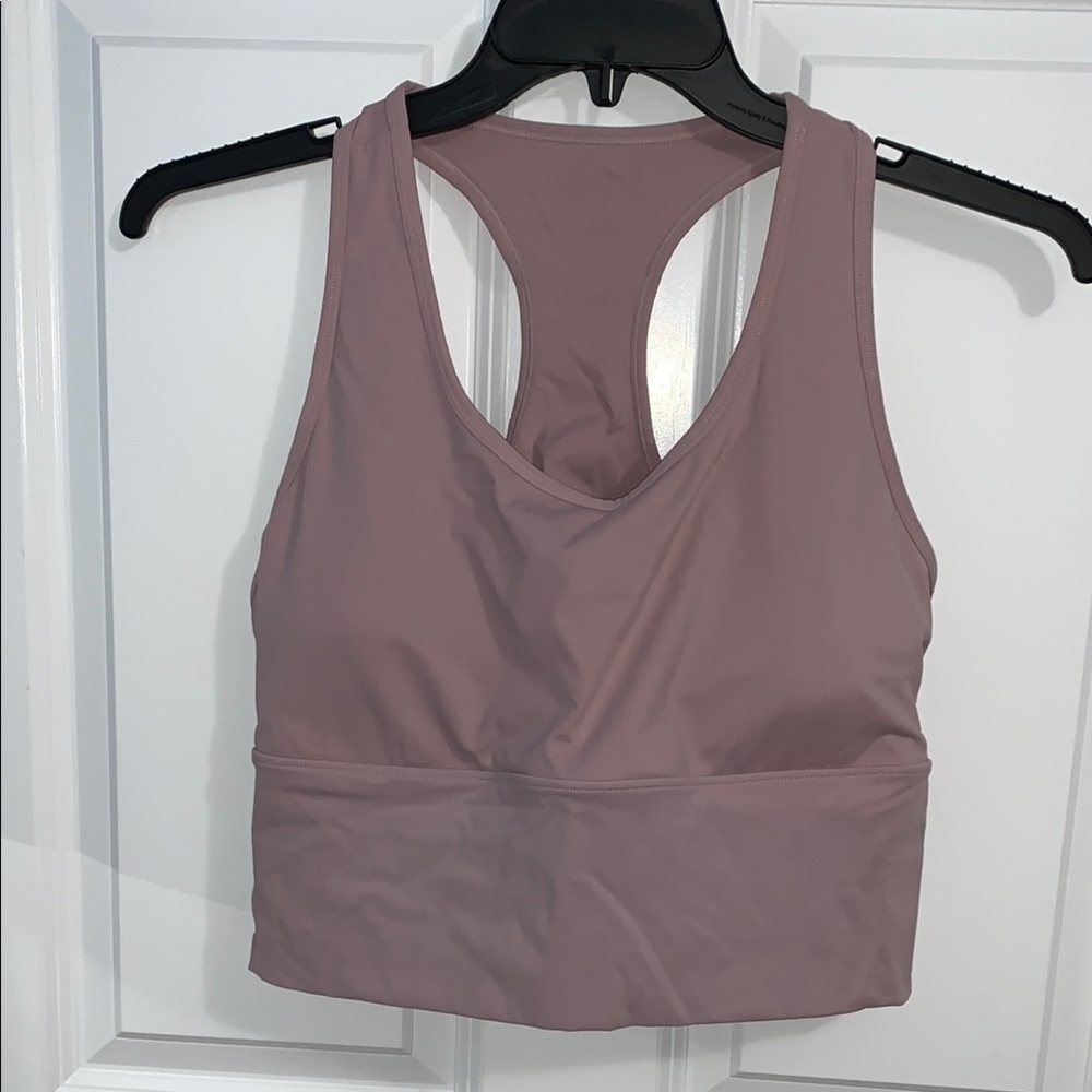 HALARA 1X Light Purple Cutout Racerback Crop Top